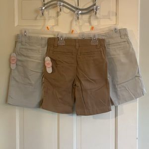 Boys' Shorts (set of 3) size 6 Light & Dark Khaki w/ adjustable waist